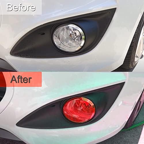 SINGARO Headlight Tail Light Vinyl Tint Wrap, Car Light Edge Decal Including Yellow Detail Scraper Accessories 16 Inch x 48 Inch 
